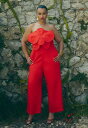 【送料無料】 エロクイ レディース ジャンプスーツ トップス Plus Size Flower Jumpsuit High risk red