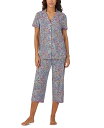 【送料無料】 クドルドッズ レディース ナイトウェア アンダーウェア Women's Short-Sleeve Cropped Pajama Set Leopa...