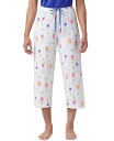 【送料無料】 ヒュー レディース ナイトウェア アンダーウェア Women's Beach Flamingos Printed Capri Pajama Pan...