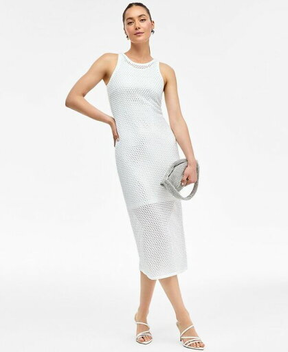 【送料無料】 アイ.エヌ.シー インターナショナル コンセプト レディース ワンピース トップス Women's Embellished Open-Knit Sweater Dress Washed Whi 【送料無料】 アイ.エヌ.シー インターナショナル コンセプト レディース ワンピース トップス Women's Embellished Open-Knit Sweater Dress Washed Whi