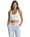 【送料無料】 ダナ キャラン ニューヨーク レディース タンクトップ トップス Women's Balance Compression Cropped Tank Top White(4)