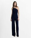 【送料無料】 マンゴ レディース ジャンプスーツ トップス Women's Metallic Detail Asymmetrical Jumpsuit Night Blue