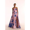 【送料無料】 ミルカ レディース ワンピース トップス Women's Dainty pink A-line maxi dress with blue-flow...