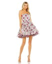 【送料無料】 マックダガル レディース ワンピース トップス Women's Strapless Brocade Mini Dress Pink multi