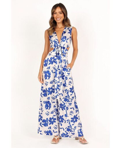 【送料無料】 Petal and Pup レディース ジャンプスーツ トップス Women's Lulu Wrap Front Jumpsuit Blue floral 【送料無料】 Petal and Pup レディース ジャンプスーツ トップス Women's Lulu Wrap Front Jumpsuit Blue floral