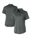 【送料無料】 カッターアンドバック レディース ポロシャツ トップス Women's Gray Montana Grizzlies Prospect Textu...