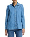 【送料無料】 セブンフォーオールマンカインド レディース シャツ トップス Women's Cotton Chambray Shirt Santa Ana(4)