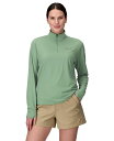 【送料無料】 マーモット レディース シャツ トップス Women's Air Exchange UPF 50 1/4 Zip Shirt Agate Gree