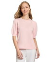 【送料無料】 ジョーンズニューヨーク レディース ニット・セーター アウター Women's Stitch Puff Sleeve Crewneck Sweater Petal Pink