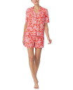 【送料無料】 サンクチュアリー レディース ナイトウェア アンダーウェア Women's Short-Sleeve Shirt & Boxer PJ Set Red Paisley