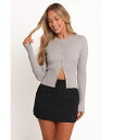 【送料無料】 Petal and Pup レディース シャツ トップス Women's Searie Ribbed Cardigan Top Gray