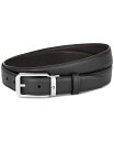 【送料無料】 モンブラン メンズ ベルト アクセサリー Leather Trapeze Pin Buckle Belt Black/brown