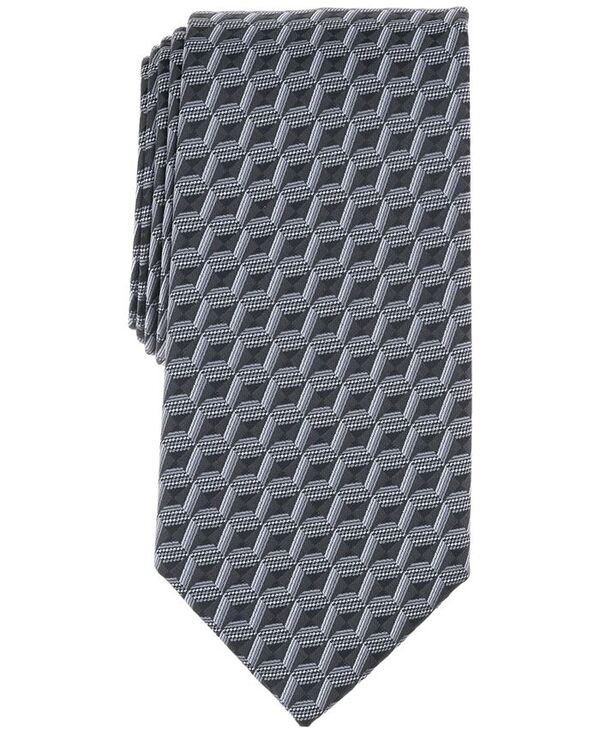 【送料無料】 ペリーエリス メンズ ネクタイ アクセサリー Perry Ellis Men's Barone Geo-Pattern Tie Black