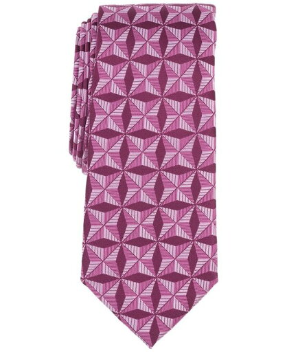 【送料無料】 アルファニ メンズ ネクタイ アクセサリー Men's Kinney Geo-Pattern Tie Berry 【送料無料】 アルファニ メンズ ネクタイ アクセサリー Men's Kinney Geo-Pattern Tie Berry