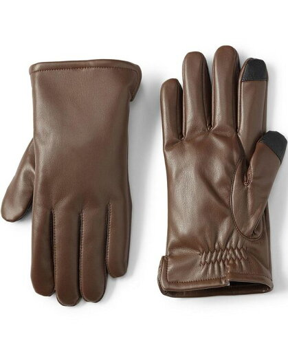 【送料無料】 ランズエンド メンズ 手袋 アクセサリー Men's Cashtouch Lined Faux Leather Glove Brown 【送料無料】 ランズエンド メンズ 手袋 アクセサリー Men's Cashtouch Lined Faux Leather Glove Brown