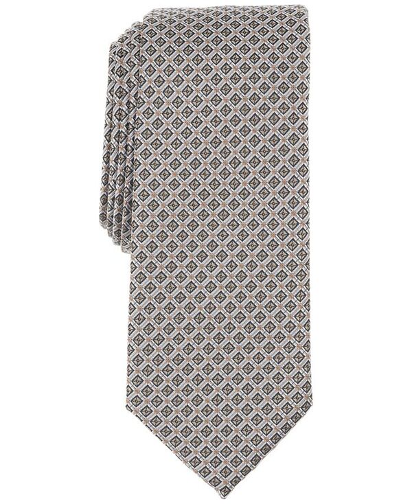 【送料無料】 アルファニ メンズ ネクタイ アクセサリー Men's Scutari Geo-Pattern Tie Taupe