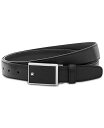 【送料無料】 モンブラン メンズ ベルト アクセサリー Men's Rectangular Framed Black Saffiano Printed Leat...