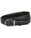 【送料無料】 モンブラン メンズ ベルト アクセサリー Men's Horseshoe Reversible Leather Belt Black | Brow...
