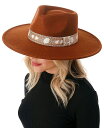 【送料無料】 マーカスアドレール レディース 帽子 アクセサリー Women's Wool Blend Felt Hat with Floral Print B...