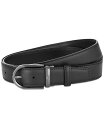 【送料無料】 モンブラン メンズ ベルト アクセサリー Horseshoe Buckle Leather Belt Black