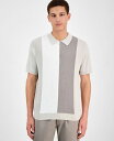 【送料無料】 アルファニ メンズ ポロシャツ トップス Men's Short Sleeve Quarter-Zip Colorblocked Textured...