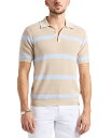 【送料無料】 バッファロー・デイビッド・ビトン メンズ ポロシャツ トップス Men's Winder Short Sleeve Textured Striped Polo Sweater Peyote(4)