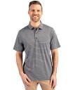 【送料無料】 カッターアンドバック メンズ ポロシャツ トップス Forge Eco Heather Stripe Stretch Recycled Mens ...