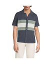 【送料無料】 ランズエンド メンズ ポロシャツ トップス Men's Short Sleeve Camp Collar Sweater Polo Slate b...
