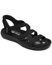 【送料無料】 スケッチャーズ レディース スニーカー シューズ Women's Slip-ins: Reggae Slim - Stretch Flex Athletic Walking Sandals from Finish Line Black/Black(4)