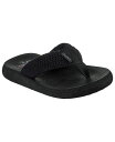 【送料無料】 スケッチャーズ レディース スニーカー シューズ Women's Cali Asana Valley Chic Flip Flop Thong Sandals from Finish Line Black