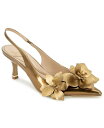 【送料無料】 ケネスコール レディース パンプス シューズ Women's Davia Pointed Toe Slingback Dress Pumps Bronze Leather(4)