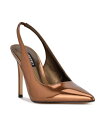 【送料無料】 ナインウェスト レディース パンプス シューズ Women's Feather Slingback Stiletto Pumps Bronze Mirror Metallic