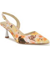【送料無料】 ナインウェスト レディース パンプス シューズ Women's Renela Kitten Heel Slingback Pumps White Daisy Floral Print