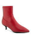 【送料無料】 エアロソールズ レディース ブーツ・レインブーツ シューズ Women's Lasko Kitten Heel Booties Red Stretch Smooth Faux Leather-Polyurethane(4)