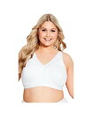 【送料無料】 アベニュー レディース ブラジャー アンダーウェア Plus Size Cooling Wire Free Bra White