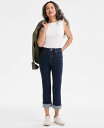 【送料無料】 スタイルアンドコー レディース デニムパンツ ボトムス Women's High-Rise Cuffed Capri Jeans Dark Was...