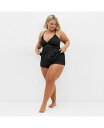 【送料無料】 シティーシック レディース ブラジャー アンダーウェア Plus Size Viva Short Cami Set Black