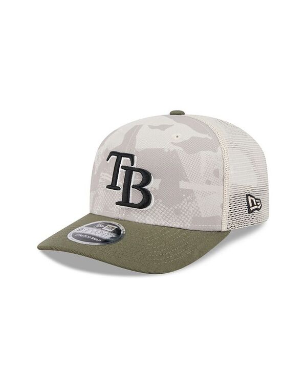 【送料無料】 ニューエラ メンズ 帽子 アクセサリー Men's Light Beige/Olive Tampa Bay Rays 2025 Armed Forces Day 9SEVENTY Adjustable Hat Light Beige Olive