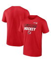 【送料無料】 ファナティクス メンズ Tシャツ トップス Men's Red New Jersey Devils 2025 Stanley Cup Playoffs Breakout T-Shirt Red(4)