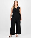 【送料無料】 アンクライン レディース ジャンプスーツ トップス Plus Size Sleeveless Tie-Waist Jumpsuit Anne Bl...