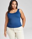 【送料無料】 アンドノウディス レディース シャツ トップス Plus Size Scoop-Neck Sleeveless Top Titan(4)
