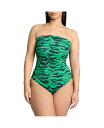 【送料無料】 エロクイ レディース ブラジャー アンダーウェア Plus Size Green Zebra Stripe Suit Green zebra