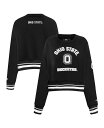 【送料無料】 プロスタンダード レディース パーカー・スウェット アウター Women's Black Ohio State Buckeyes Cultivated-Pearl Cropped Pullover Sweatshirt Black