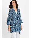 【送料無料】 オルセン レディース ナイトウェア アンダーウェア Women's Ikat Print Kimono Robe Night blue