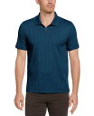 【送料無料】 ペリーエリス メンズ ポロシャツ トップス Men's Slim-Fit Ribbed-Knit 1/4-Zip Polo Shirt Blue ...