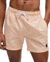 【送料無料】 ヒューゴボス メンズ ハーフパンツ・ショーツ 水着 Men's Micro-Print Quick-Drying Swim Shorts Orange(4)