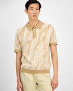 【送料無料】 アルファニ メンズ ポロシャツ トップス Men's Sand-Pattern Sweater Polo Shirt Brown Rice