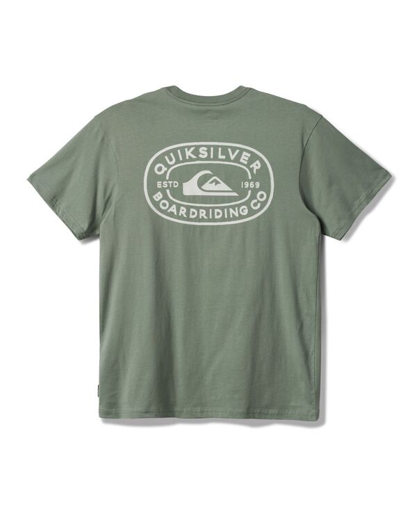 クイックシルバー メンズ トップス Tシャツ Quiksilver Men's Western Lock Short Sleeve T-Shirt Herb