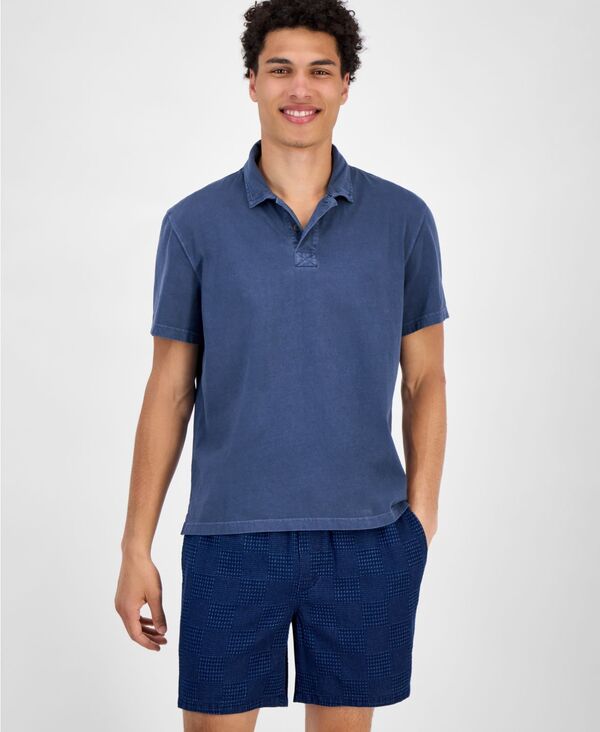 サンストーン メンズ トップス ポロシャツ Sun + Stone Men's Sun Faded Short Sleeve Polo Shirt Fin