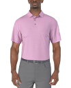 【送料無料】 ピージーエーツアー メンズ ポロシャツ トップス Men's Short Sleeve Micro Geo Print Polo Shirt Ir...
